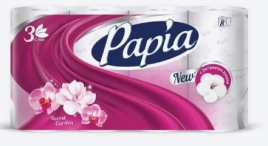 Бумага туалетная Papia  8 рул.3-х.сл. Таинственный сад *7