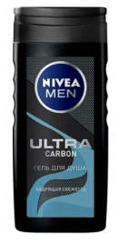 Гель для душа Nivea 250 мл Д/муж.УЛЬТРА КАРБОН /12