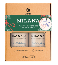 Набор подарочный Milana Amber & Black Vetiver 300 мл, Milana Patchouli & Grapefruit 300 мл
