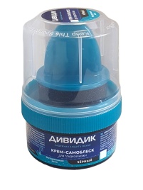 Дивидик крем д/обуви самоблеск 55мл.черный пласт.банка с намазком