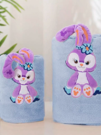 Детское полотенца для лица и для рук с зайчиком  (35х75)