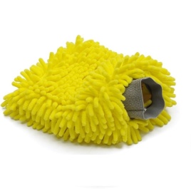 Микрофибровая варежка с косичками Adolf Bucher Chenille Microfiber Wash Mitt, 1400 г/м² (желт)