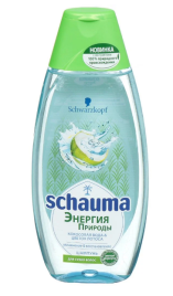 Шампунь SCHAUMA Энергия природы 400 мл "Кокосовая вода и Цветок Лотоса" для сухих волос /10