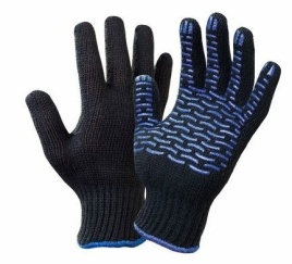 Перчатки пупырчатые "Волна" черные
