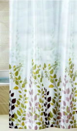 Шторы для ванны, кольца в комплекте (180х180 см)