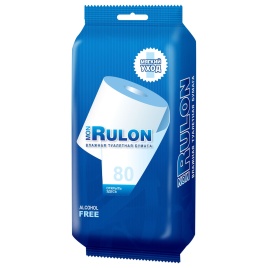 Бумага туал. влажная Mon Rulon №80 с пластиковым клапаном