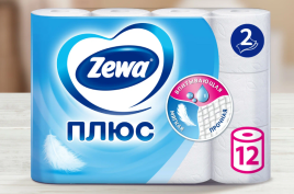 Бумага туалетная  ЗЕВА + 12 рул.2-х.сл.Белая *7