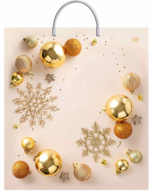 Пакет НГ пласт.руч.40*44 100мкм Новогодний блеск