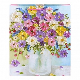 Пакет подарочный ПКП-0358 Optima, Красивые цветы в вазе  26,4*32,7*8 см