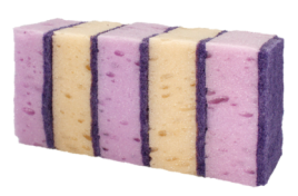 Губка для мытья посуды ГЛК-05 Ладушки крупнопористые, 5 шт