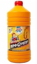 ТБХ ПЕРФОРАТОР "Сан-Мастер" дез. ТУРБО Гель 1 л. средство для прочистки труб*3/12