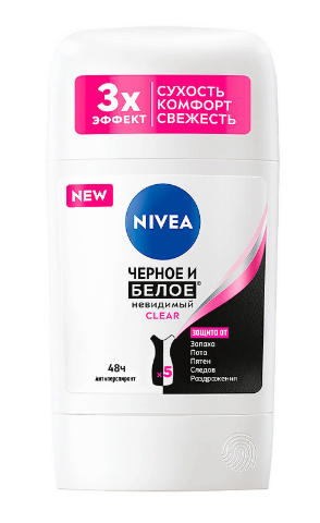 НИВЕЯ део-стик жен. 50мл Черное и Белое фото 1