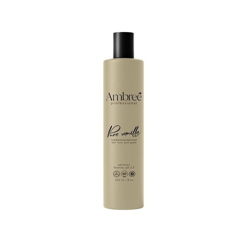 Увлажняющий парфюмированный spa гель для душа серии Ambree professional. Pure vanilla. 250 мл фото 1