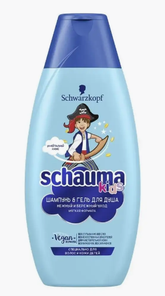 Шампунь SCHAUMA 380 мл "Kids Boys 2в1" /10 фото 1