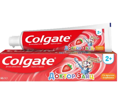 КОЛГЕЙТ з/п Детская 50мл. Доктор Заяц вкус Клубника (89287) *3/48 фото 1