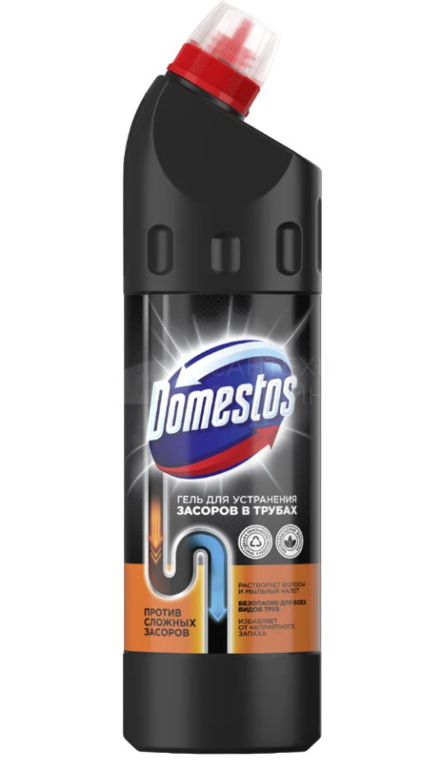 Средство для устранения засоров в трубах  Domestos750 мл /12 фото 1