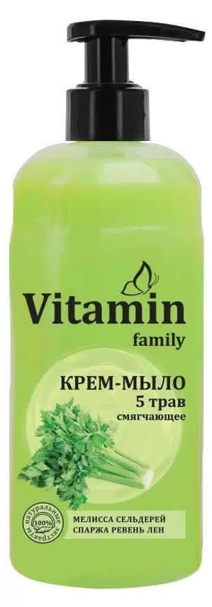 Мыло жид. Vitamin 5 трав 650мл фото 1
