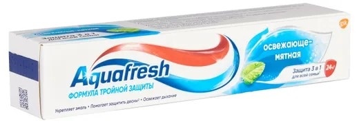 АКВАФРЕШ з/п. 100мл. Освеж. мята (синяя) *6/12 арт441145 фото 1