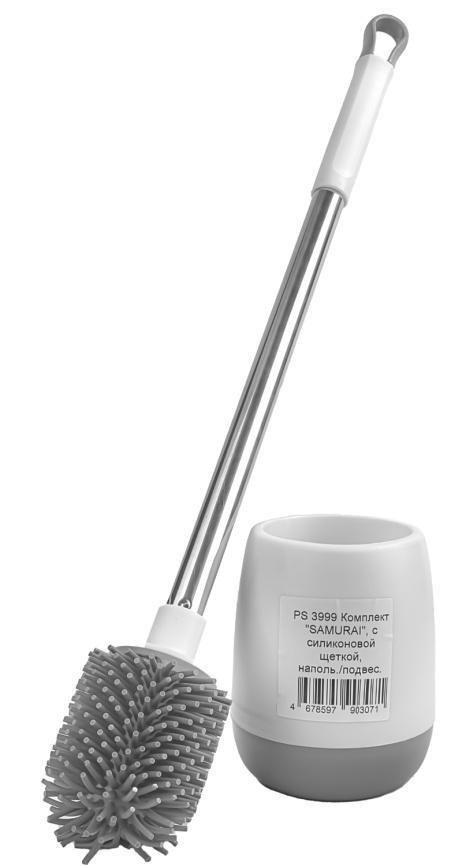 3999 Ерш туалетный силиконовый, с подставкой, напольный/настенный фото 3