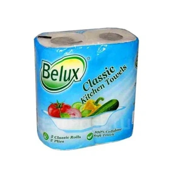 Полотенца бум. BELUX 2-х сл. 2шт. (9,5м) Классик белые*12 фото 2