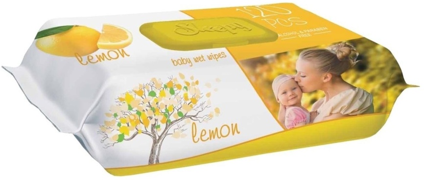 Слипи Натурал салфетки влаж.120 шт. Лимон *1/12 фото 2