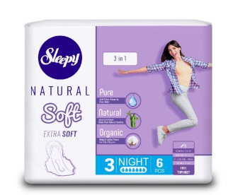 Слипи Натурал прокл. Soft классик по 6 шт.Ночные *6/24 фото 1