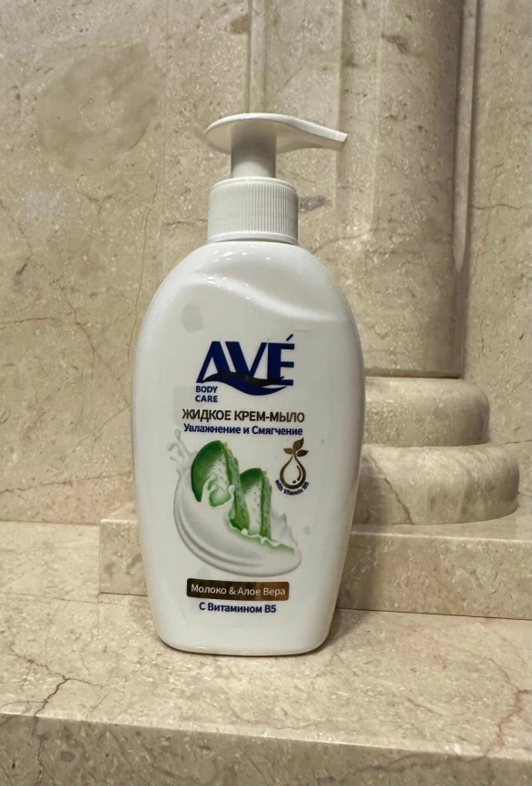 АВЕ жидкое крем-мыло 300мл. Алоэ Вера и Молоко *1/12 фото 1