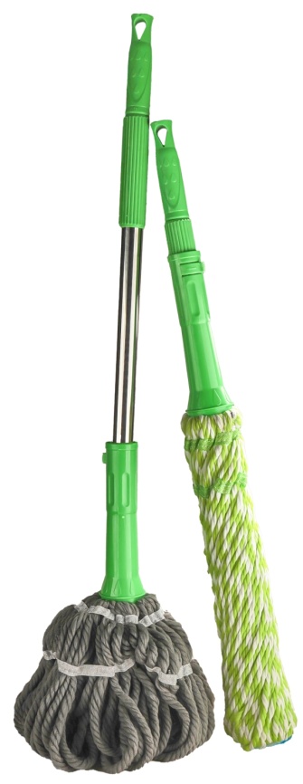 Швабра 2810 с отжимом, с нержавеющей телескоп. ручкой 120 см. фото 2