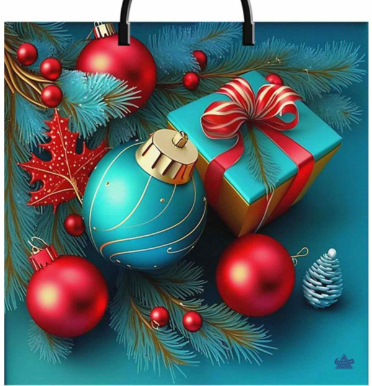 Пакет НГ с пласт.ручкой 36*37 100мкм Шарики фото 1