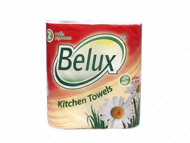 Полотенца бум. BELUX 2-х сл. 2шт. (9,5м) Классик белые*12 фото 1