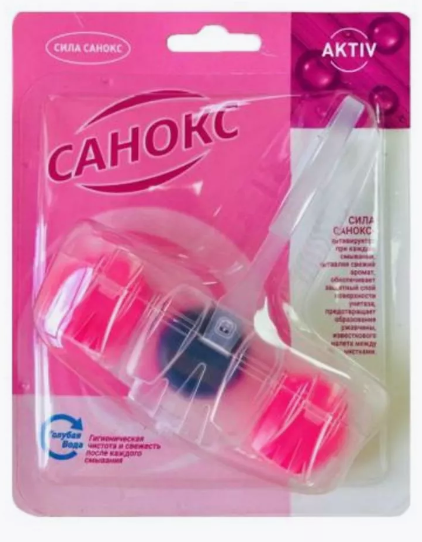 САНОКС освежитель - блистер WC Колор Фреш Голубая вода фруктовый 40гр. *3/12 фото 1