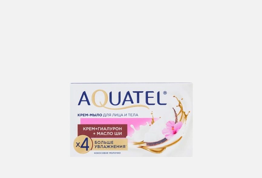 Крем-мыло Aquatel кокосовое молочко 90г фото 1