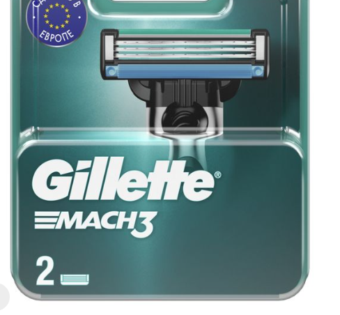 Кассеты сменные для бритья Gillette Mach3 3 лезвия, мужские, 4 шт блистер фото 1