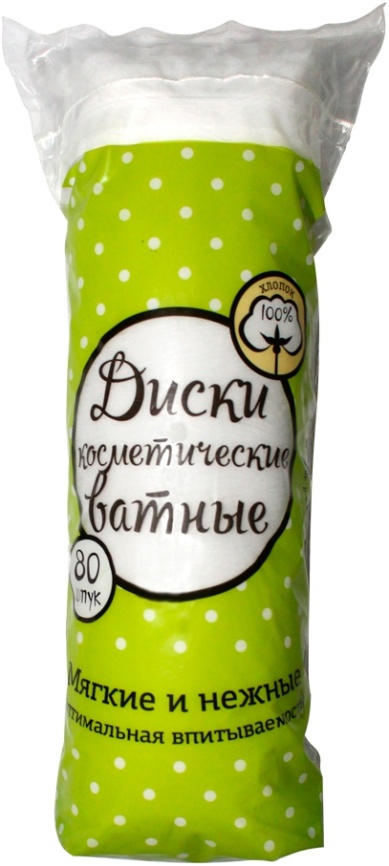 Диски ват. Ладушки кругл.(80 шт)ВД80 фото 1