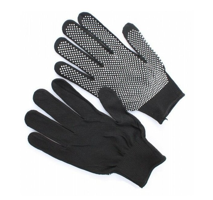 Перчатки нейлоновые МИКРОТОЧКА 13 класс с ПВХ ТОЧКА фото 1