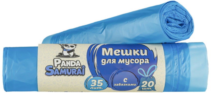 Мешки 1483 для мусора с завязк. 35л*20шт, голубые PS  фото 2